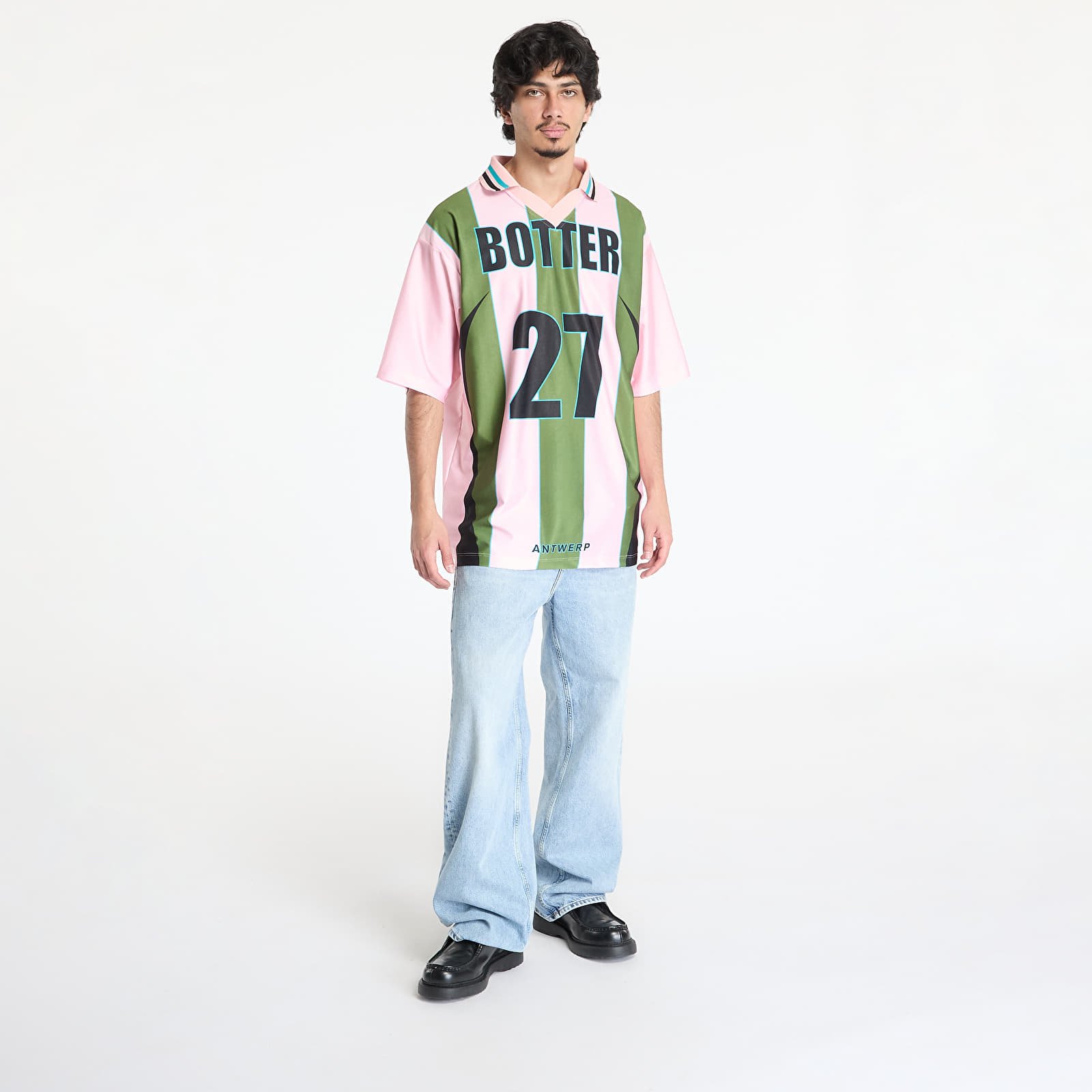 Джерси Reebok x Botter LTD Reverse Soccer Tee Striped Pink/ Green