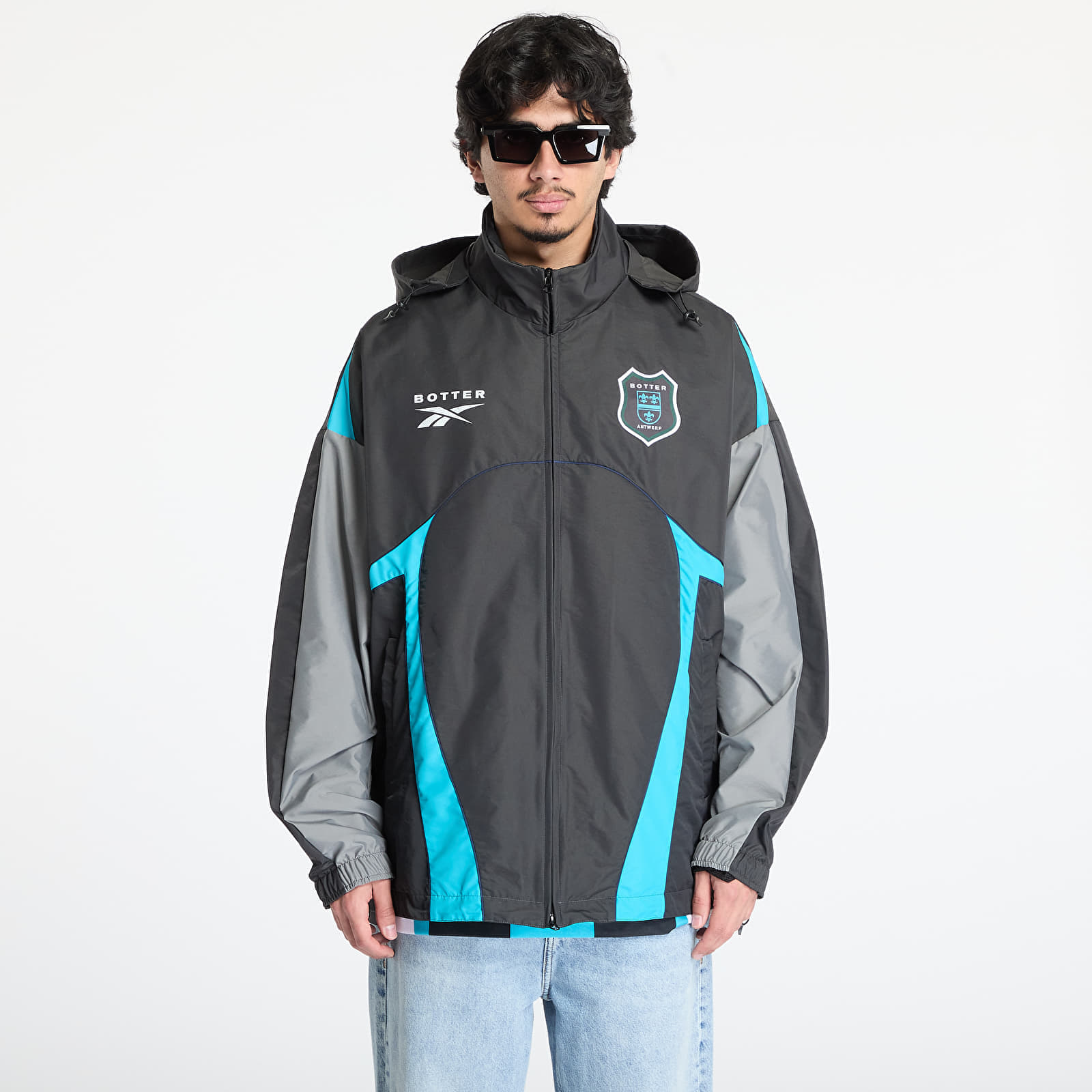 Jacket Reebok x Botter LTD Summer Bench Jacket Grey/ Aqua Blue XXL