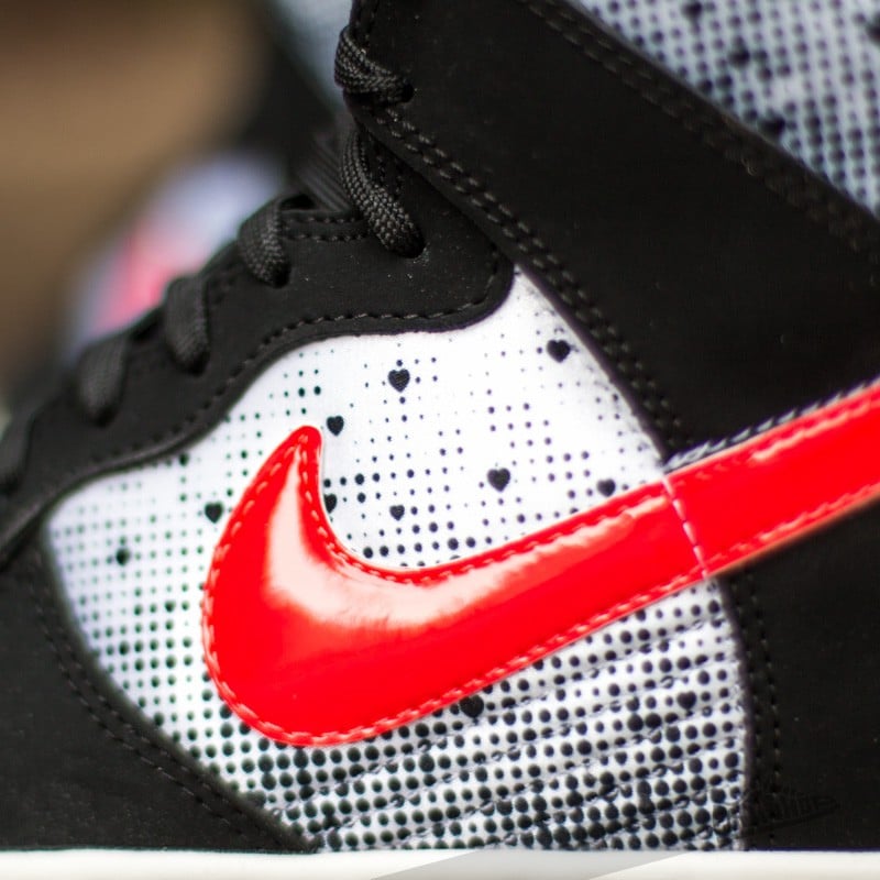 Ženski čevlji Nike Wmns Dunk Sky Hi QOH Black/Laser Crimson-White