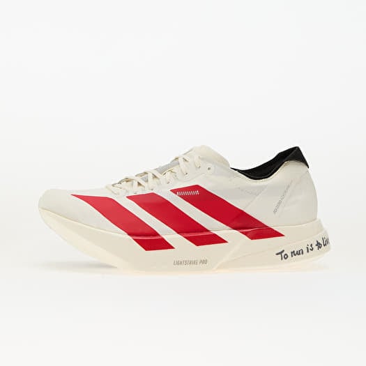 adidas Adizero Adios Pro 4 M Off White/ Better Scarlet/ Core Black