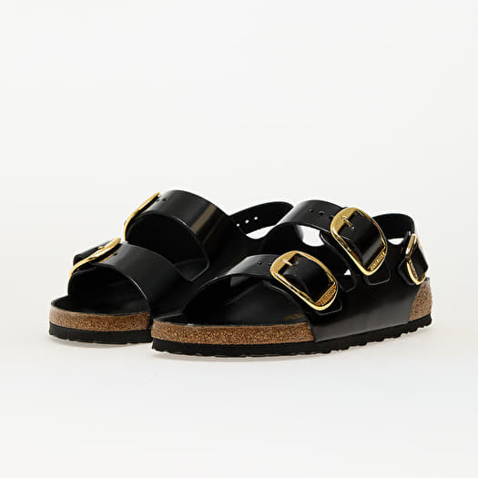 Birkenstock Milano Big Buckle Natural Leather Patent High-Shine