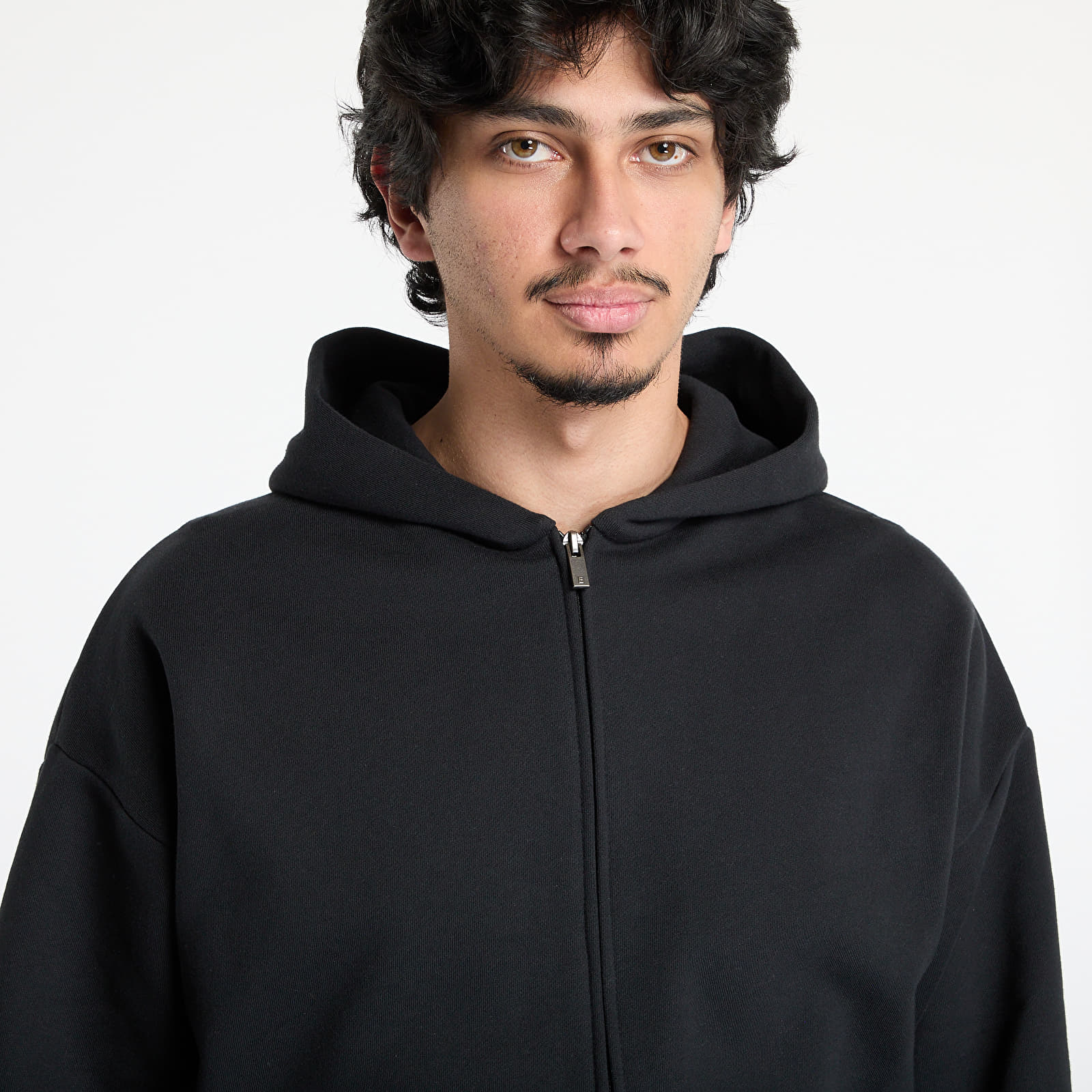 Hoodies och sweatshirts Fear of God Essentials Classic Fit Fleece Zip Up Hoodie Jet Black