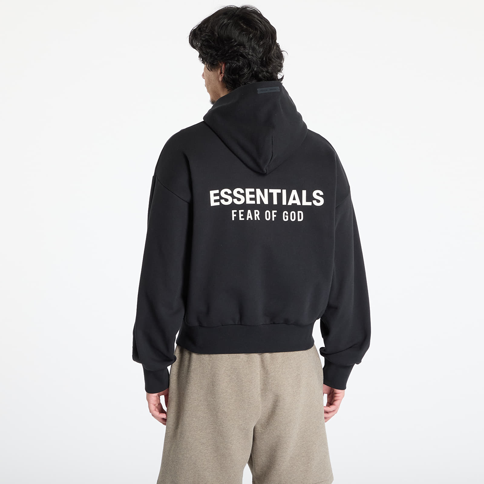 Hoodies och sweatshirts Fear of God Essentials Classic Fit Fleece Zip Up Hoodie Jet Black
