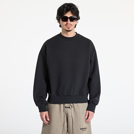 Fear of God Essentials Classic Fit Fleece Crewneck Jet Black