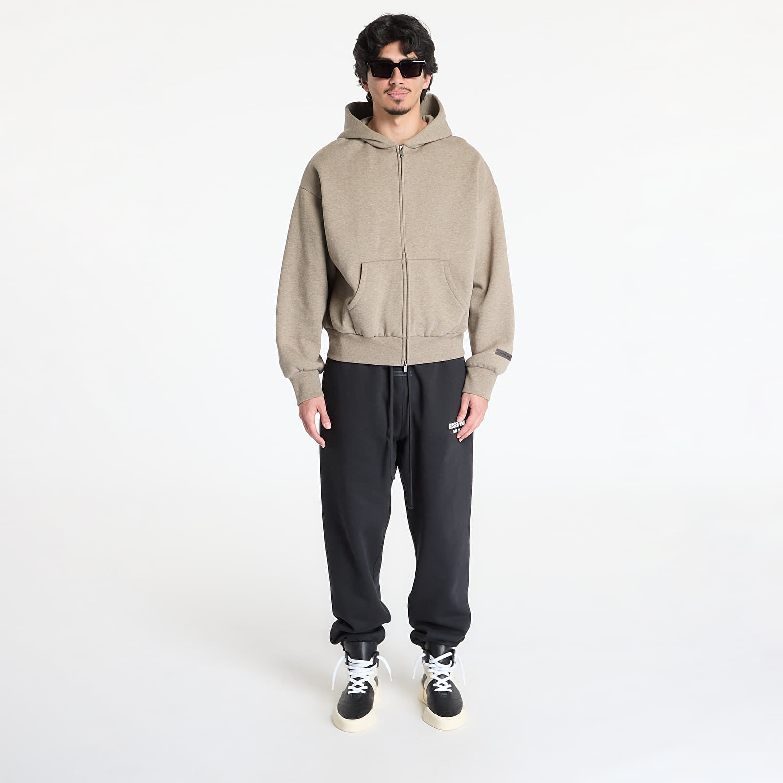 Hoodies e sweatshirts Fear of God Essentials Classic Fit Fleece Zip Up Hoodie Homestead Heather