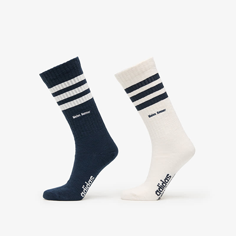 Calzini adidas x Wales Bonner 3 Stripe Socks 2-Pack Blue/ Night Navy/ Chalk White