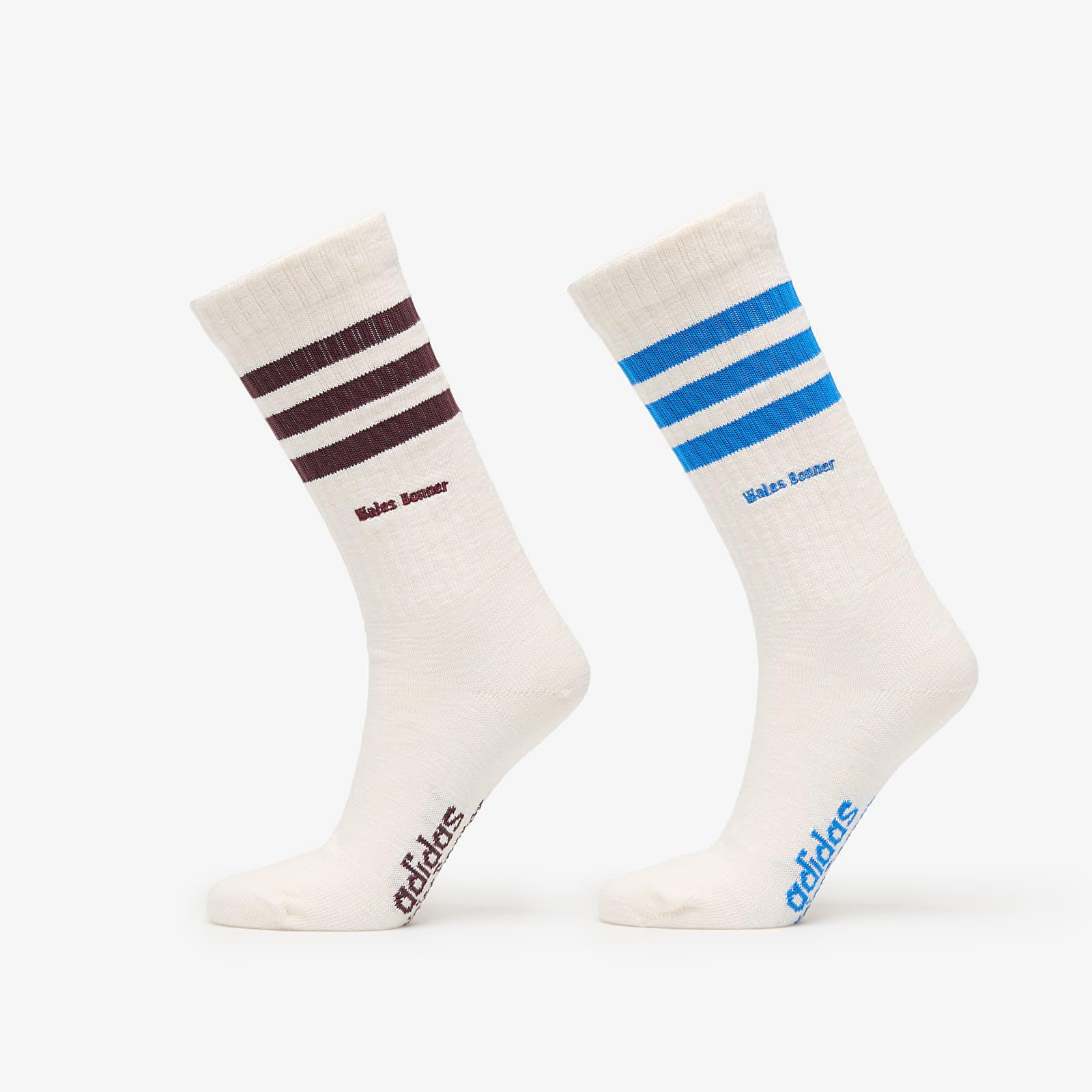 adidas x Wales Bonner 3 Stripe Socks 2-Pack Beige/ Chalk White/ Chalk White S