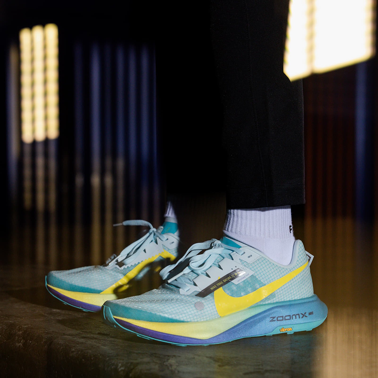 Pánské tenisky a boty Nike Zoomx Ultrafly Trail Dusty Cactus/ Opti Yellow-Glacier Blue-Field Purple-Thunder Blue