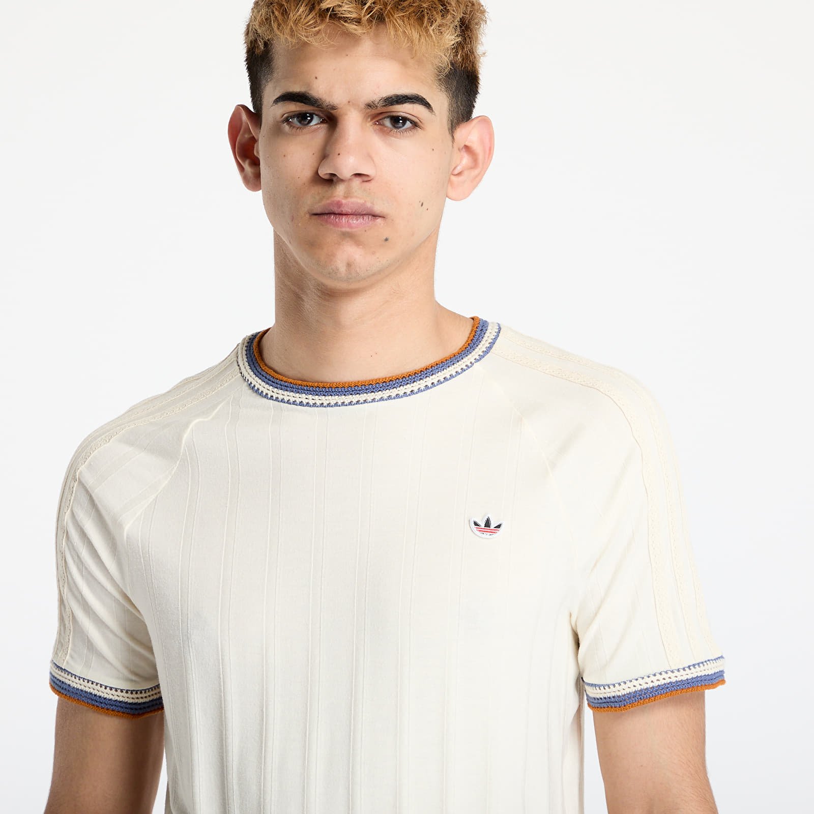 T-krekli adidas x Clot Rib Tee by Ec Beige/ Cream White