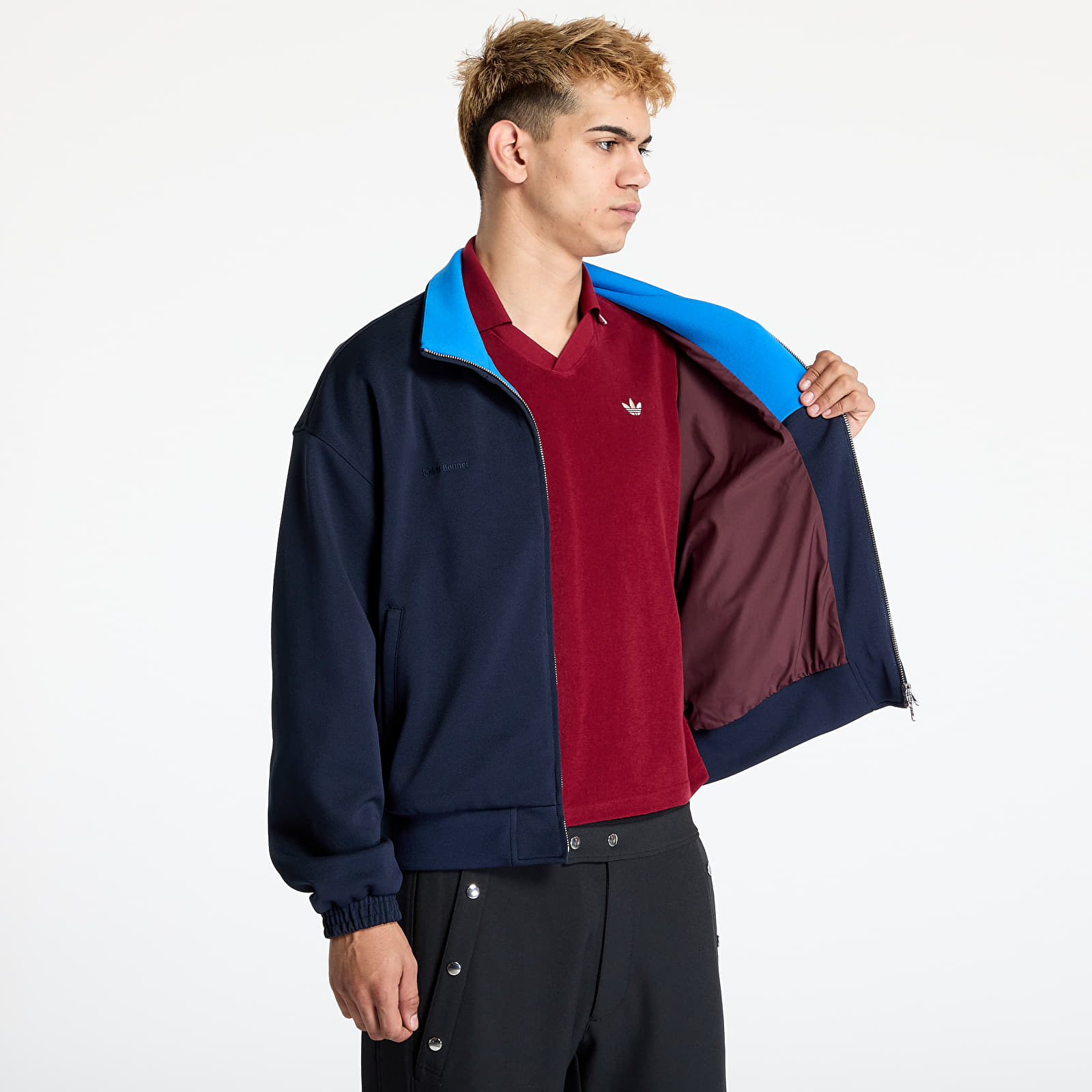 Meeste jakid adidas x Wales Bonner Pique Tracktop Blue/ Night Navy