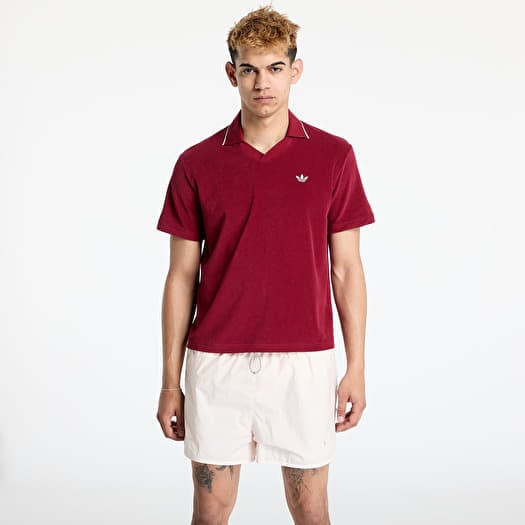 T-skjorte adidas x Wales Bonner Tlg Polo Red/ Collegiate Burgundy