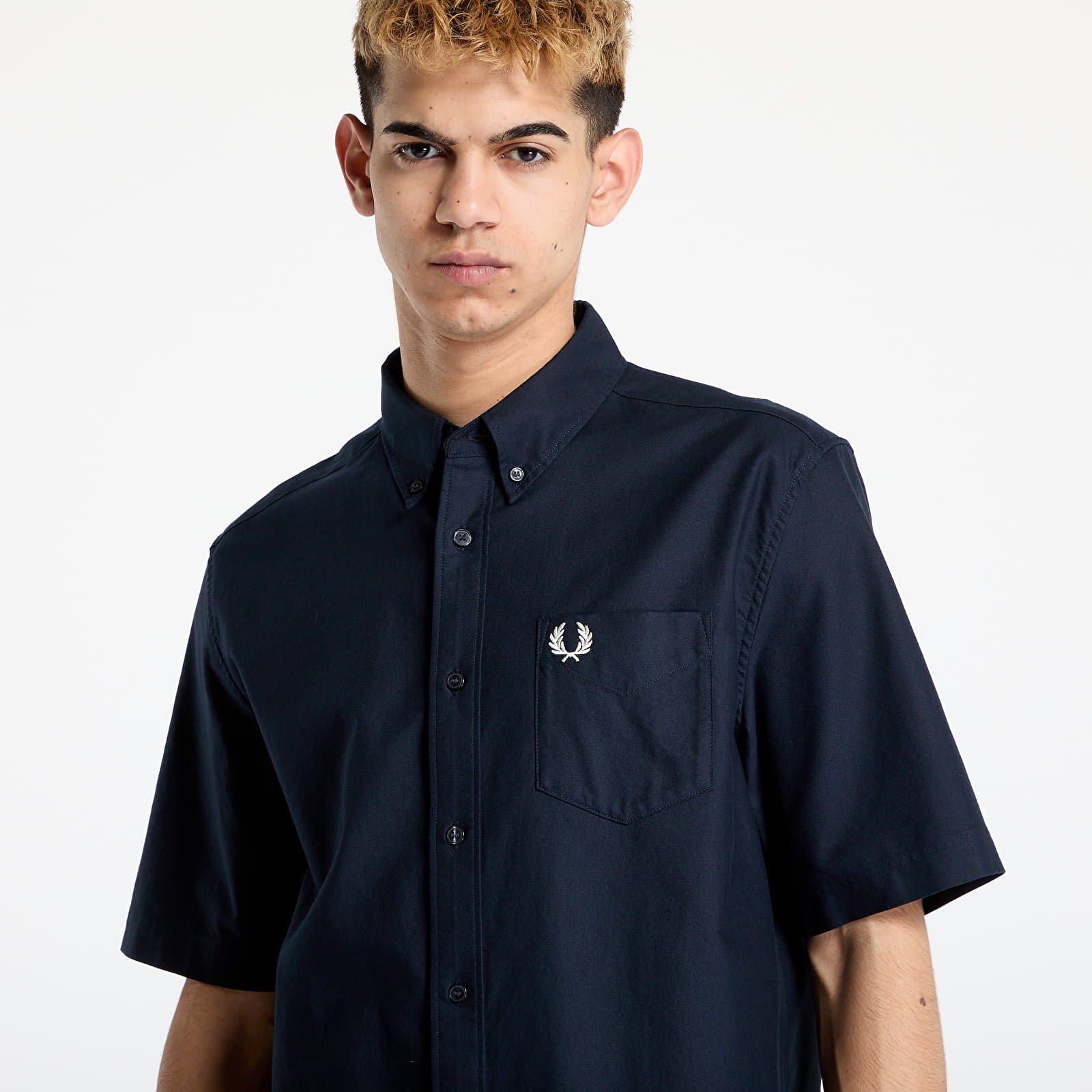 Chemises FRED PERRY Oxford Shirt Navy