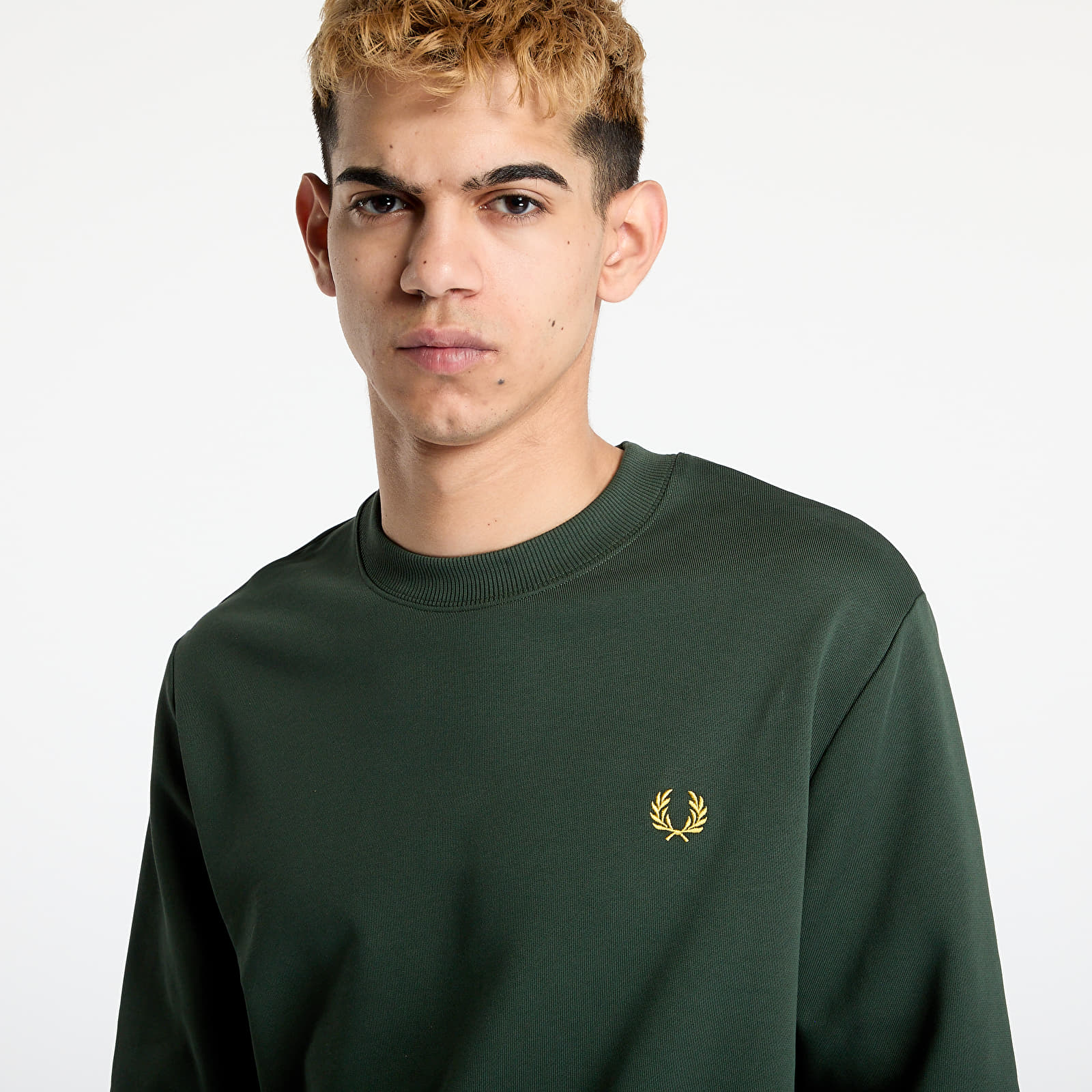 Hoodies e sweatshirts FRED PERRY Crew Neck Sweatshirt Court Green