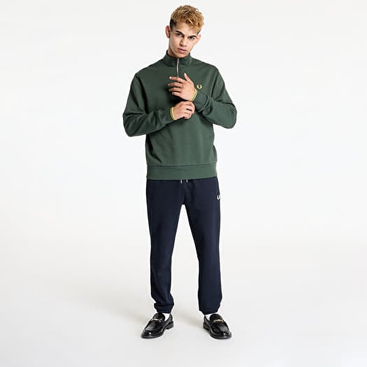 【 D.M.】（Fred Perry）Half Zip Sweatshir Half Zip Sweatshirt - Black | Men's Sweatshirts |Sports