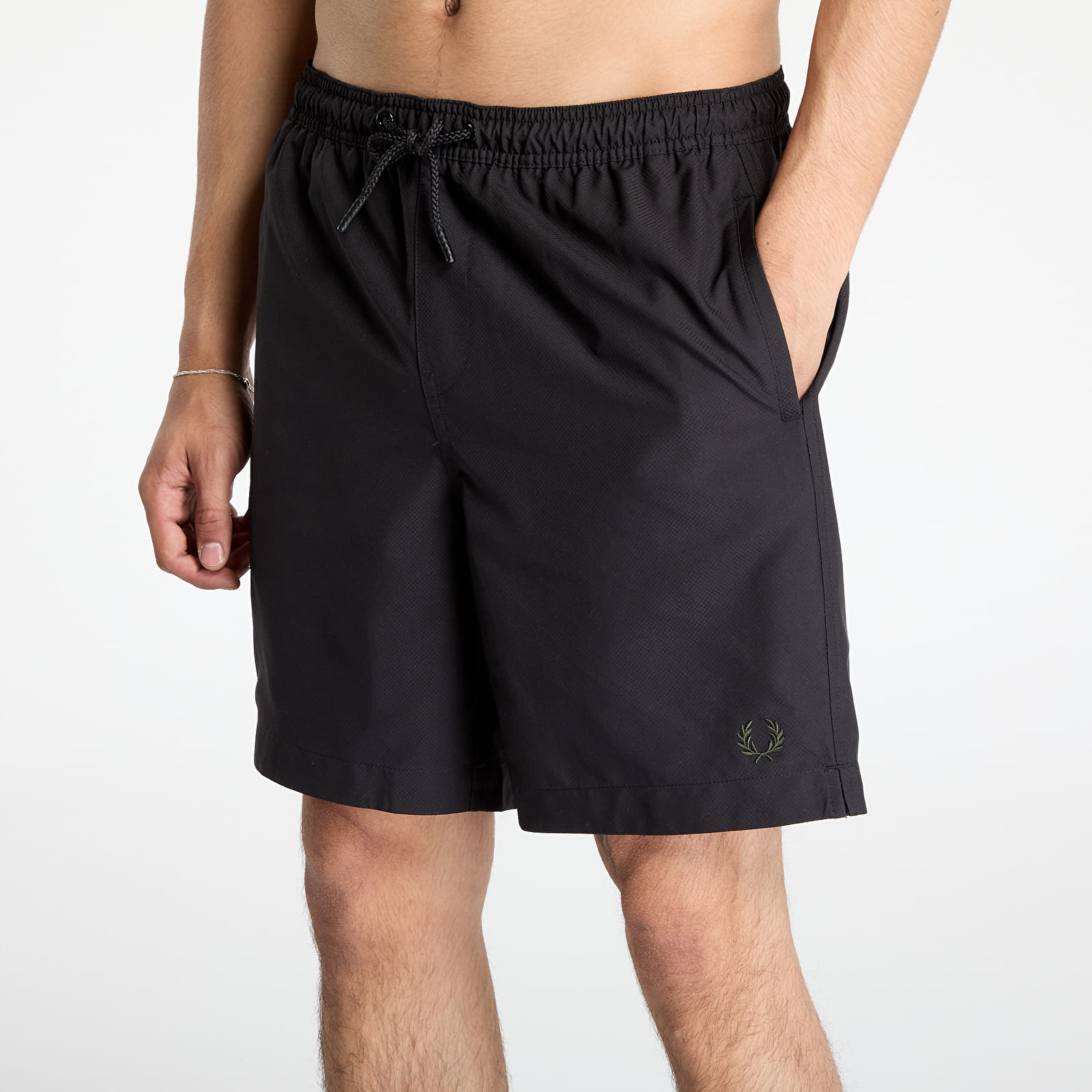 Bademode FRED PERRY Classic Swimshort Black/ Green