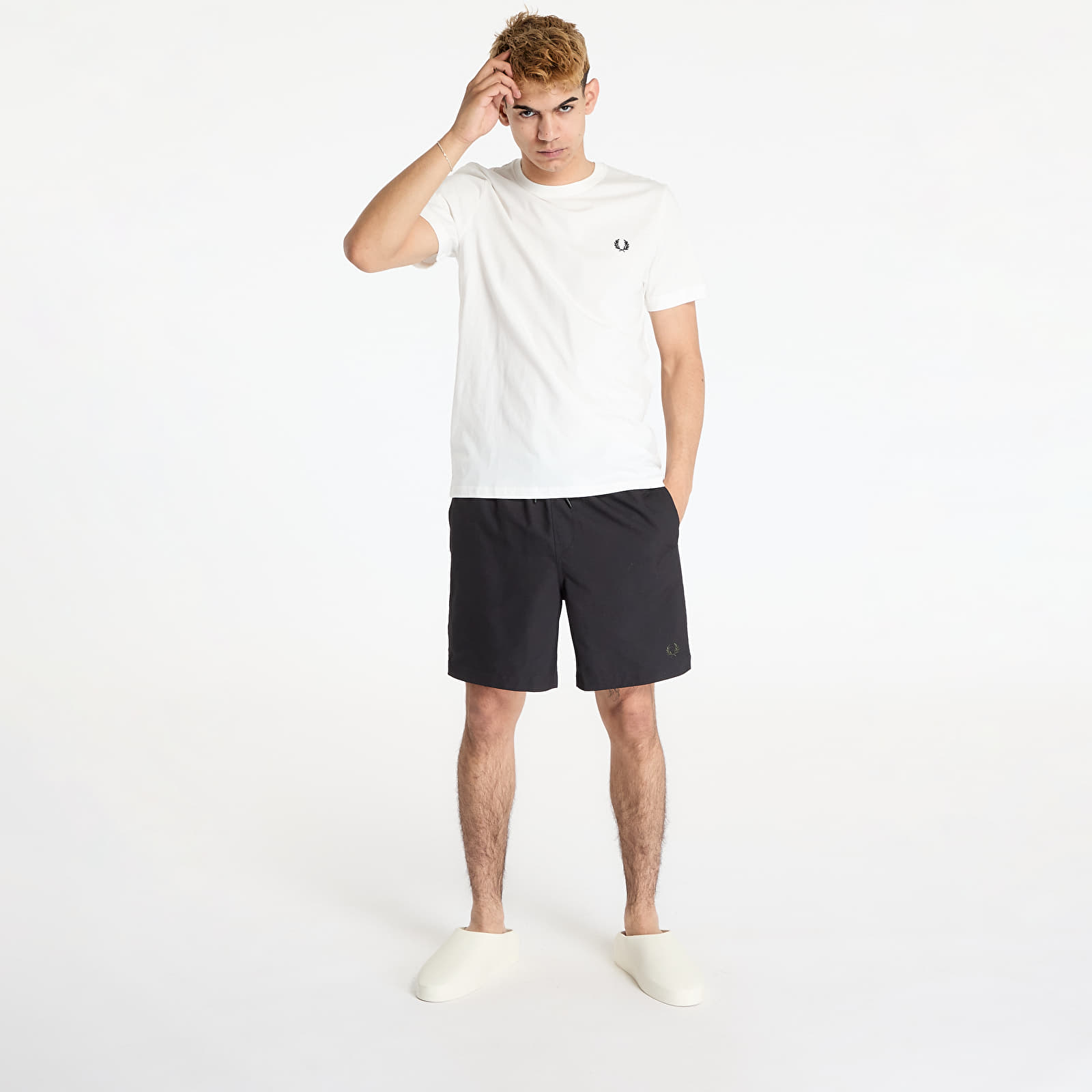 Bademode FRED PERRY Classic Swimshort Black/ Green