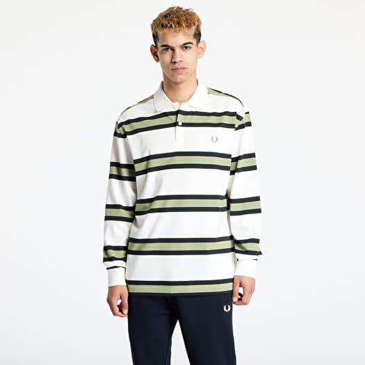 Póló FRED PERRY Jersey Stripe Polo Shirt Light Ecru
