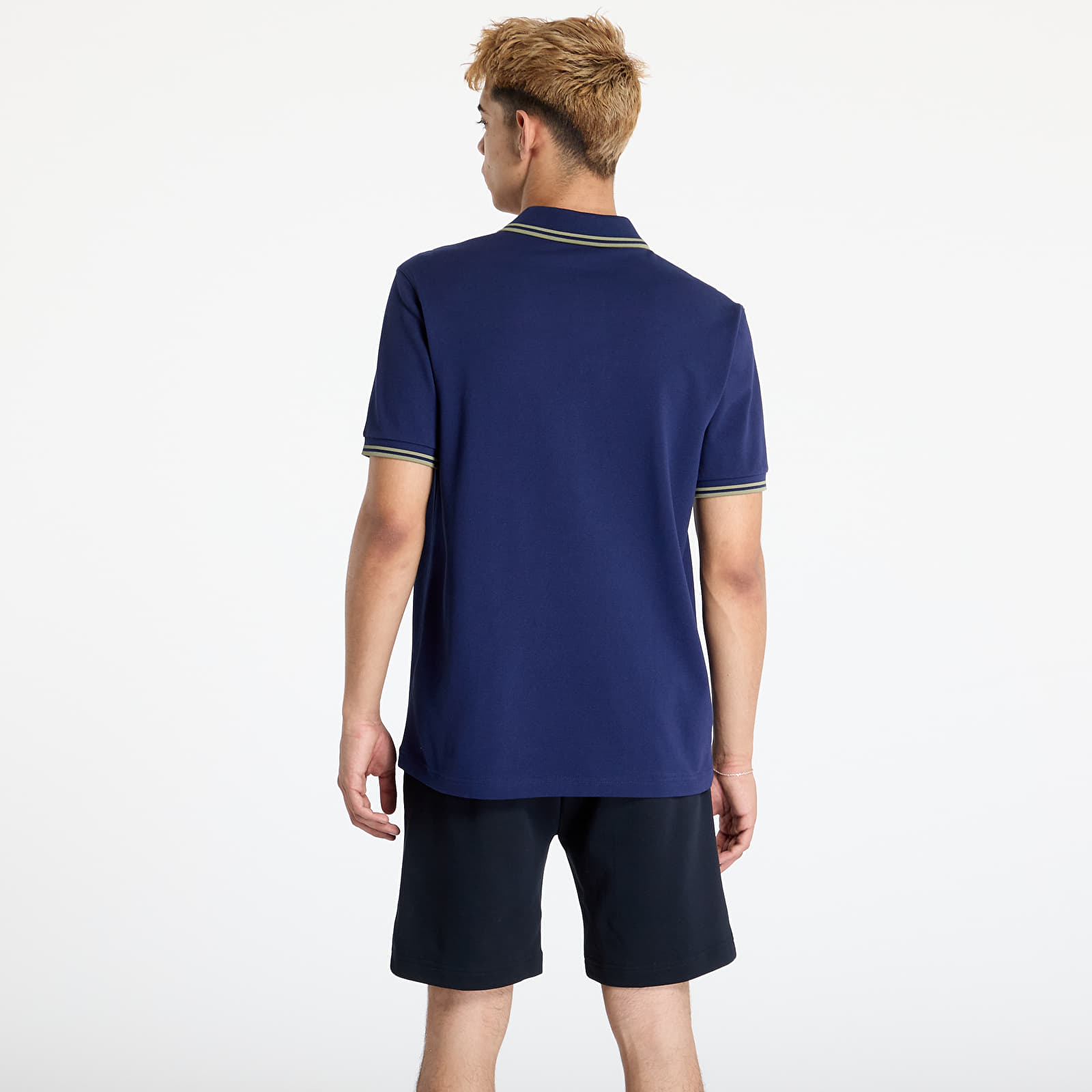 T-shirts  FRED PERRY Twin Tipped Fred Perry Shirt Blue/ Olive Mint