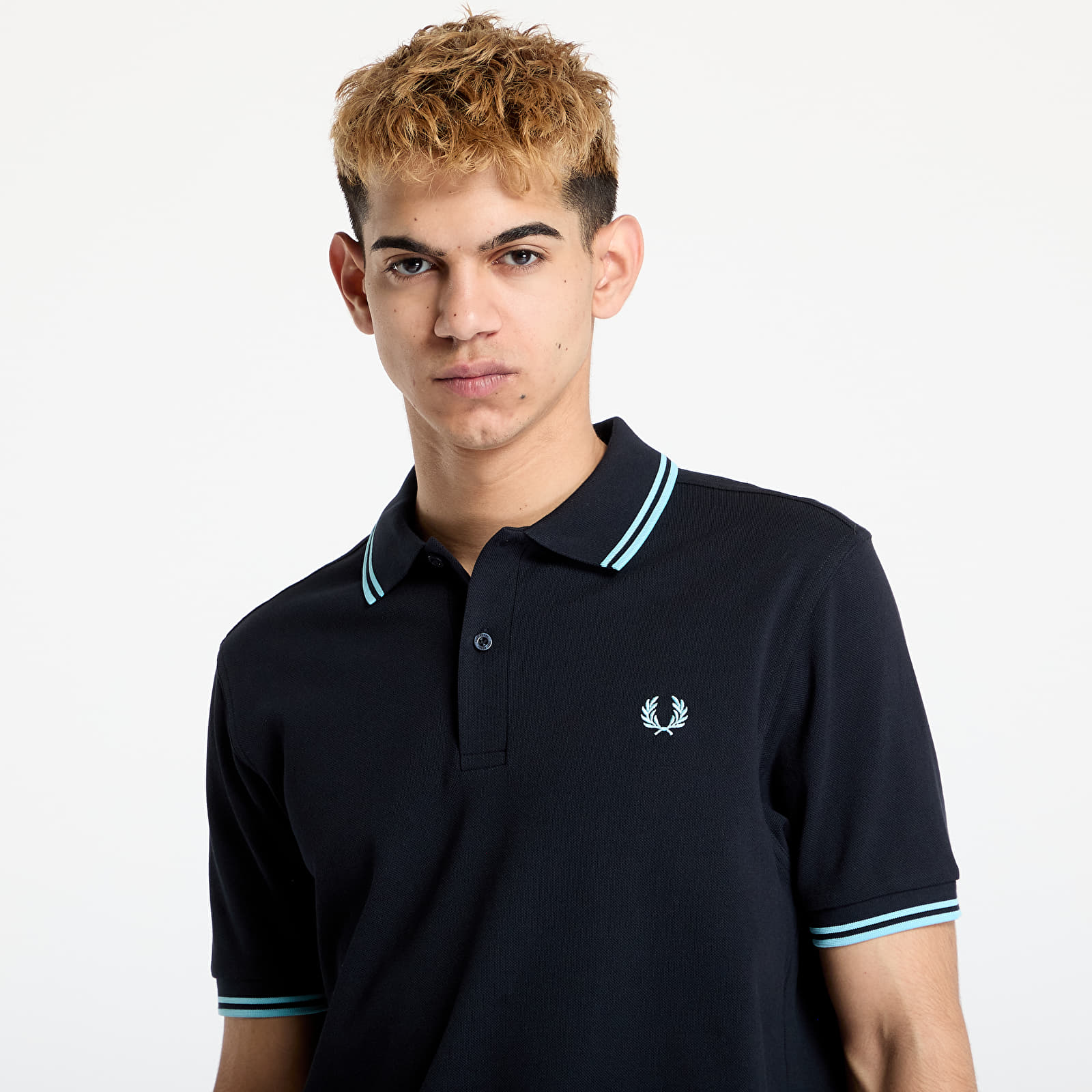 T-shirts FRED PERRRY Twin Tipped Fred Perry Shirt Navy/ Mint Blue