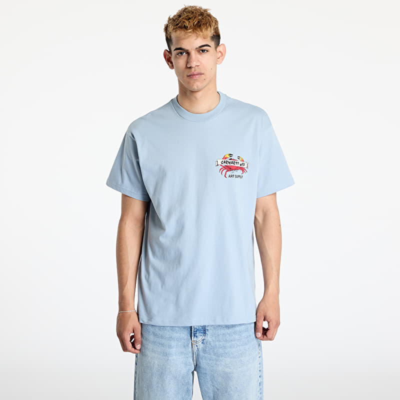 Carhartt WIP Crab Paint Short Sleeve T-Shirt UNISEX Frosted Blue