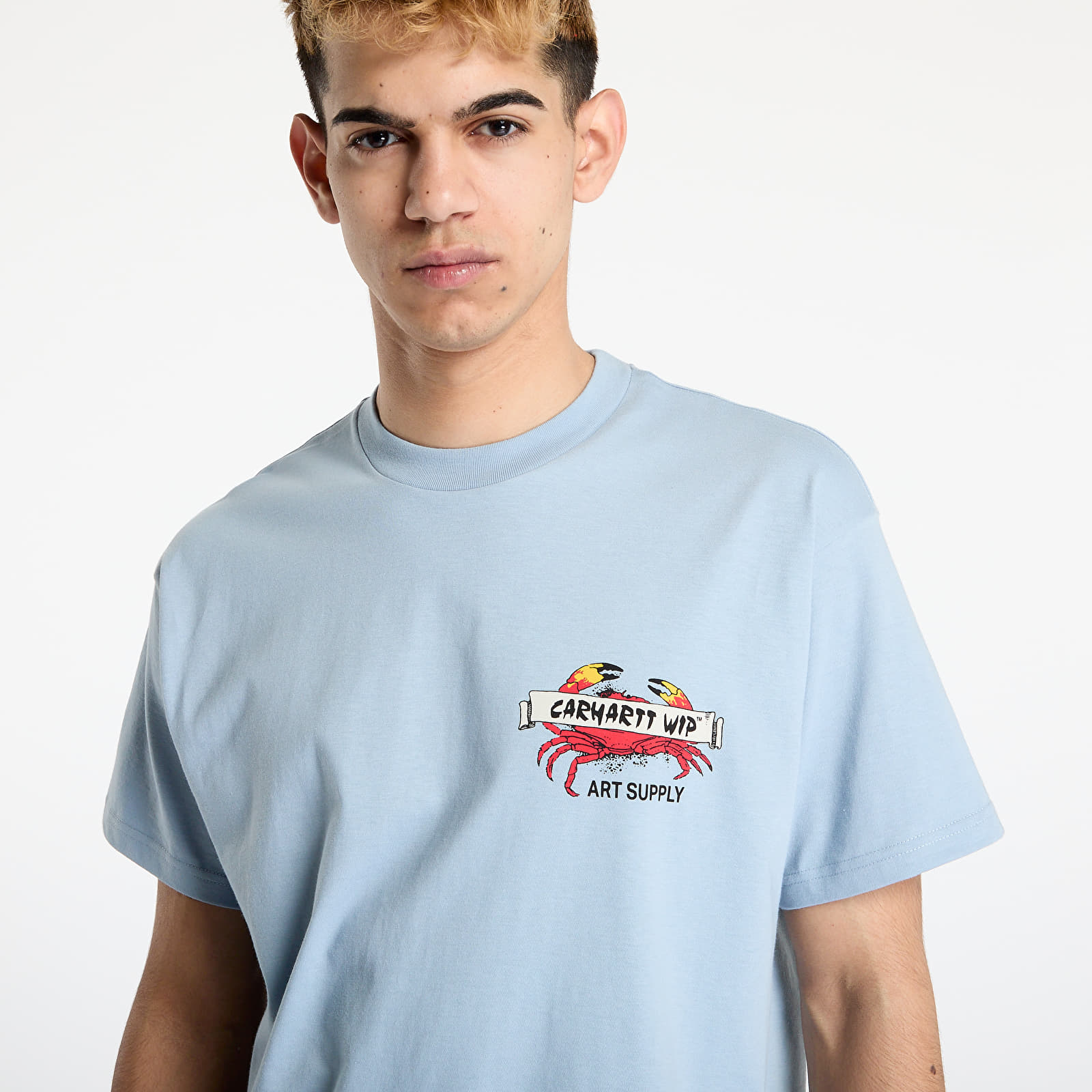 Тениски Carhartt WIP Crab Paint Short Sleeve T-Shirt UNISEX Frosted Blue