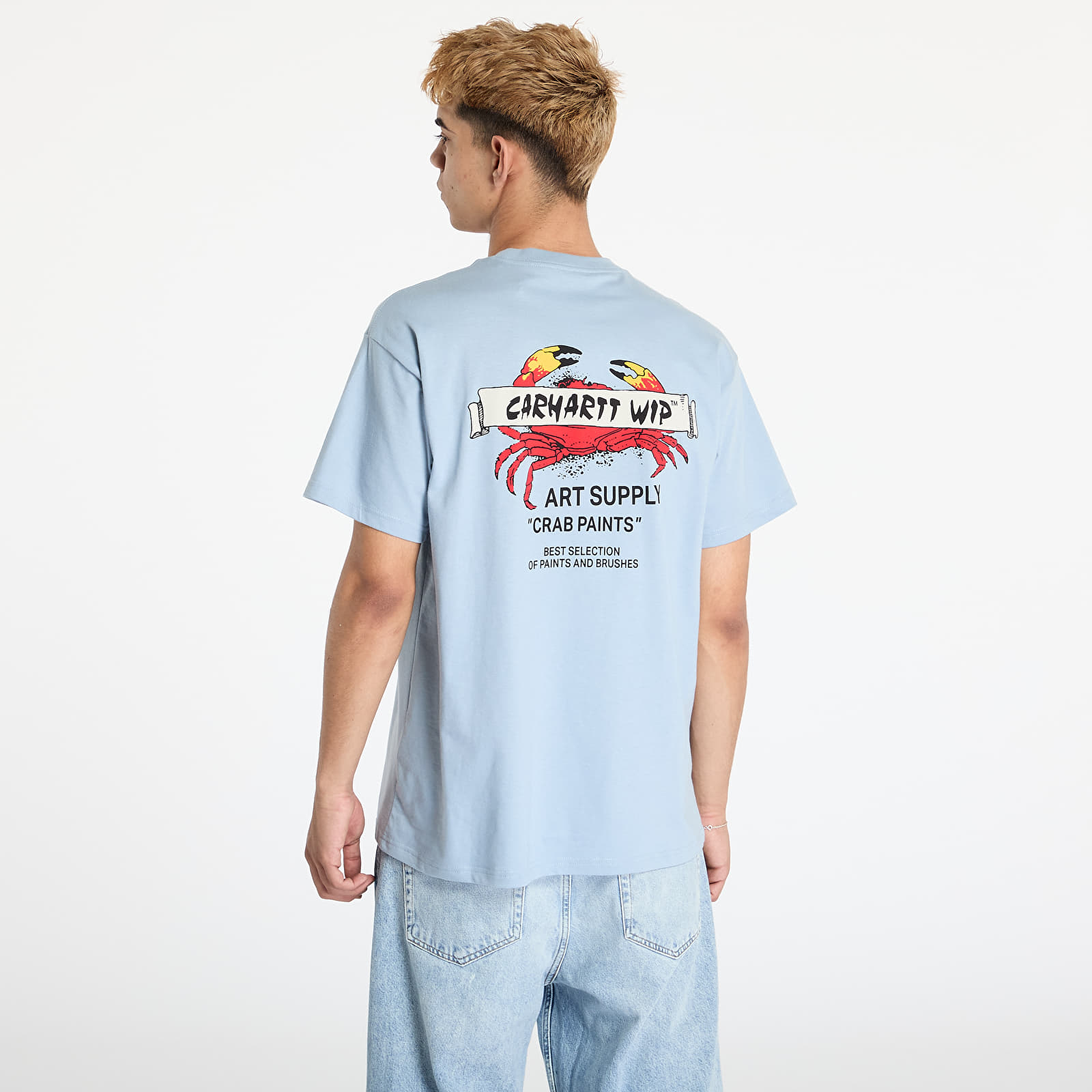 Тениски Carhartt WIP Crab Paint Short Sleeve T-Shirt UNISEX Frosted Blue