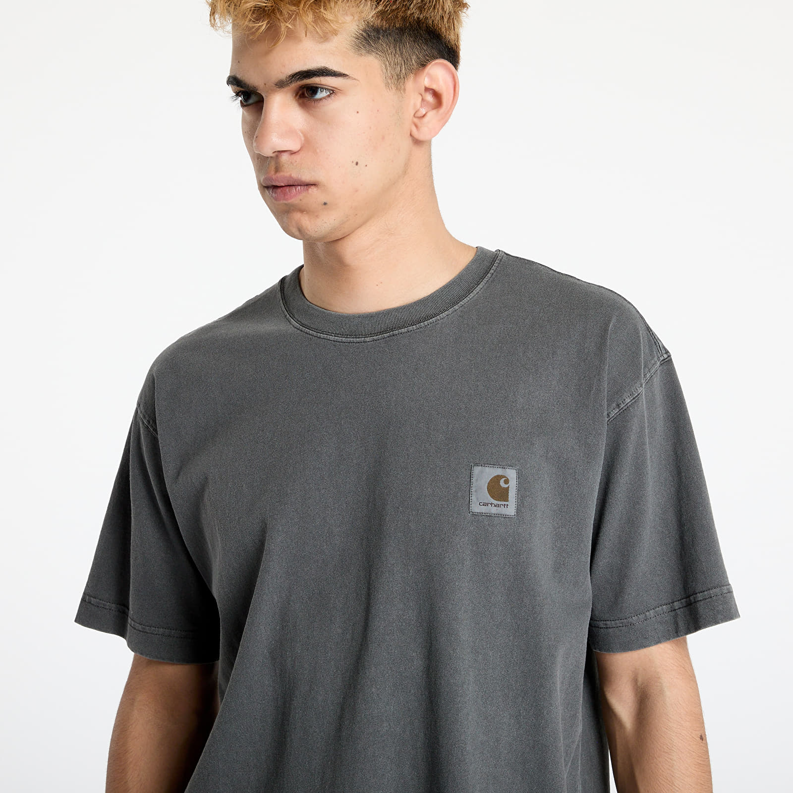 T-shirts Carhartt WIP Nelson Short Sleeve T-Shirt UNISEX Graphite Garment Dyed
