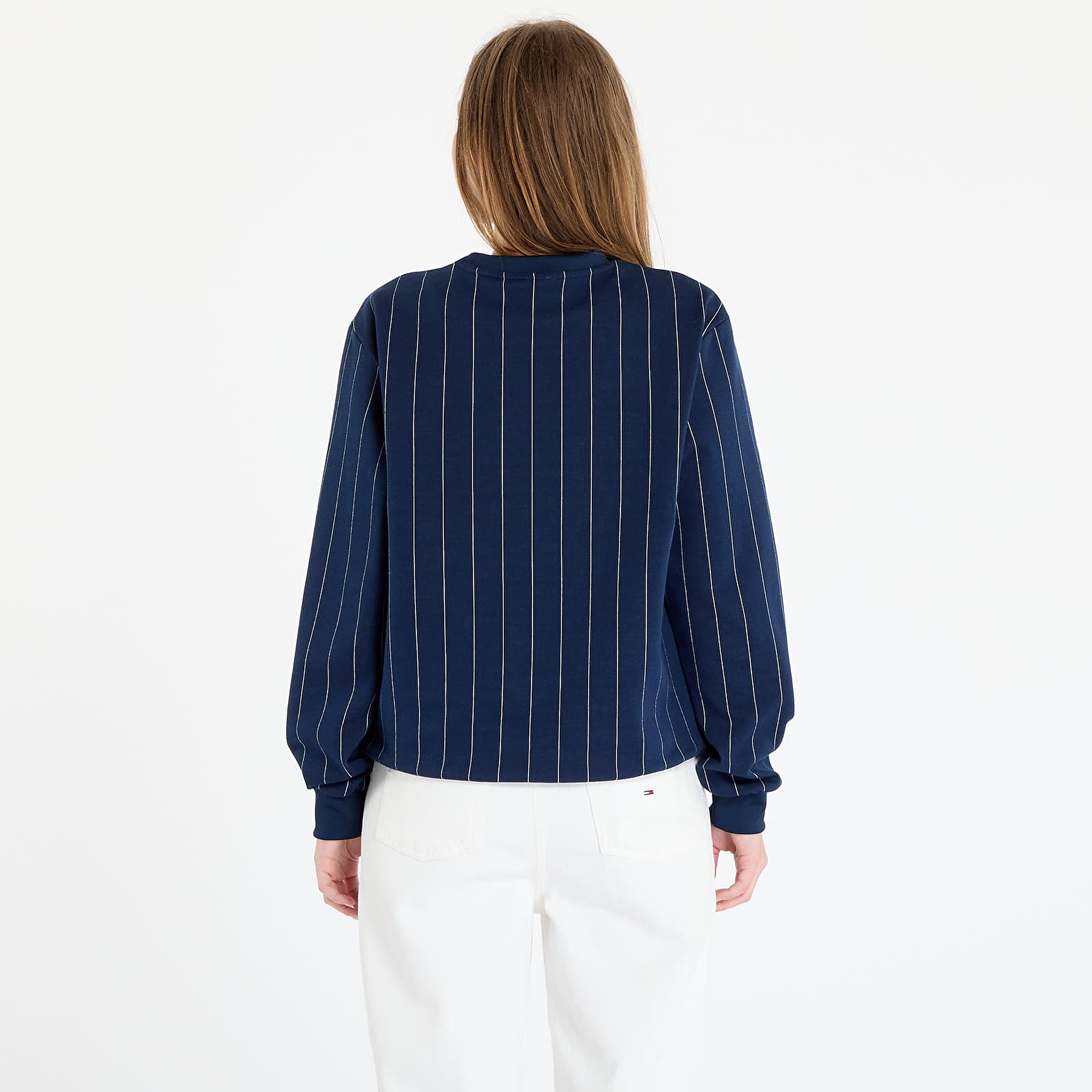 Kapuutsikud ja kampsunid adidas Pinstripe Graphic Sweatshirt Blue/ Night Indigo/ Off White