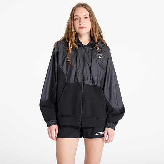 adidas x Stella Mccartney Material Mix Fullzip Hoodie Black/ Black/ Carbon