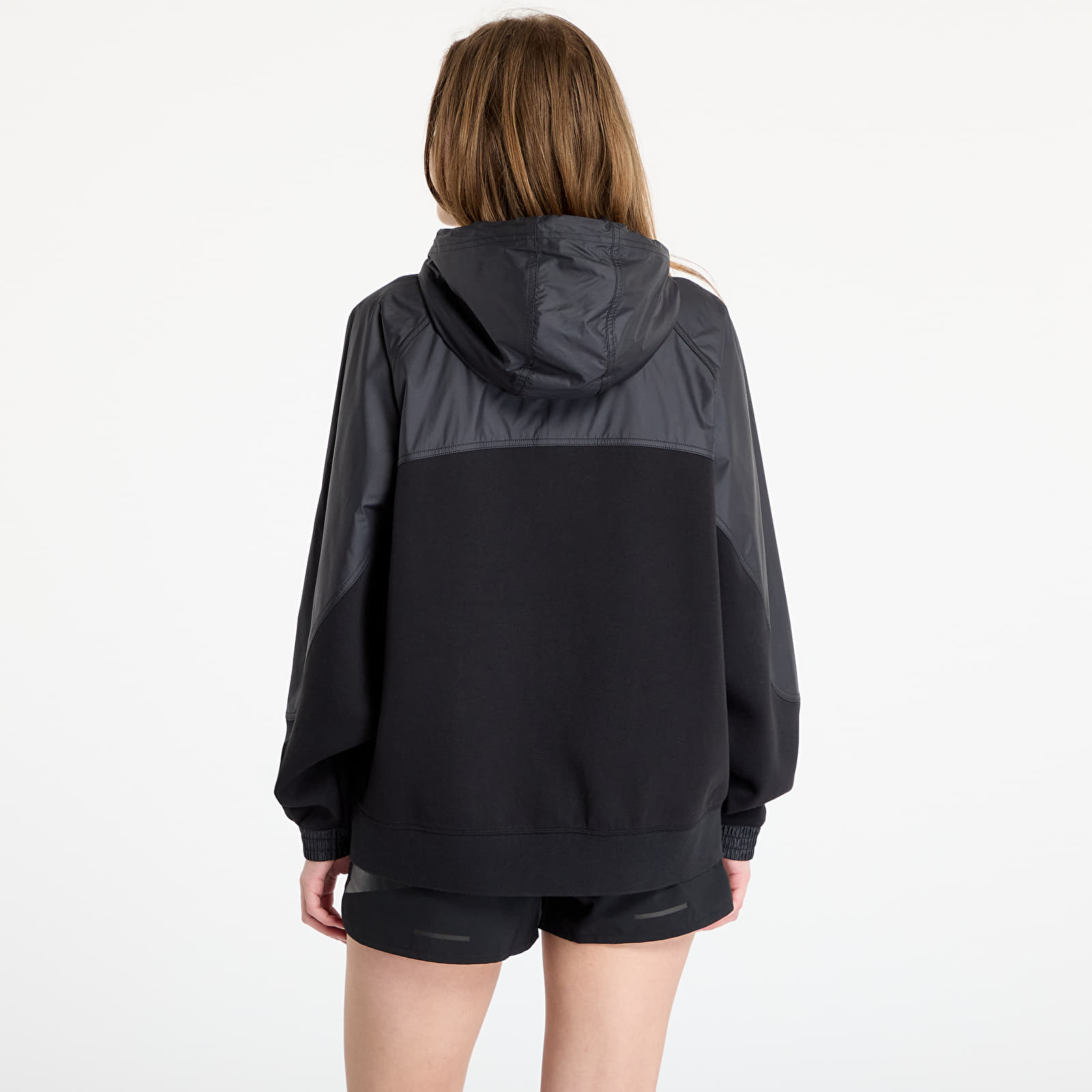 Dámske mikiny adidas x Stella Mccartney Material Mix Fullzip Hoodie Black/ Black/ Carbon