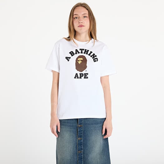 Μπλουζάκι A BATHING APE College Tee UNISEX White