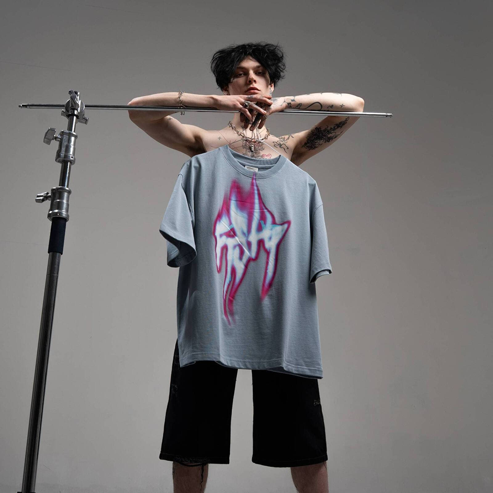 Tricouri  FTSHP Walking Art T-Shirt UNISEX Fire Cloud Blue
