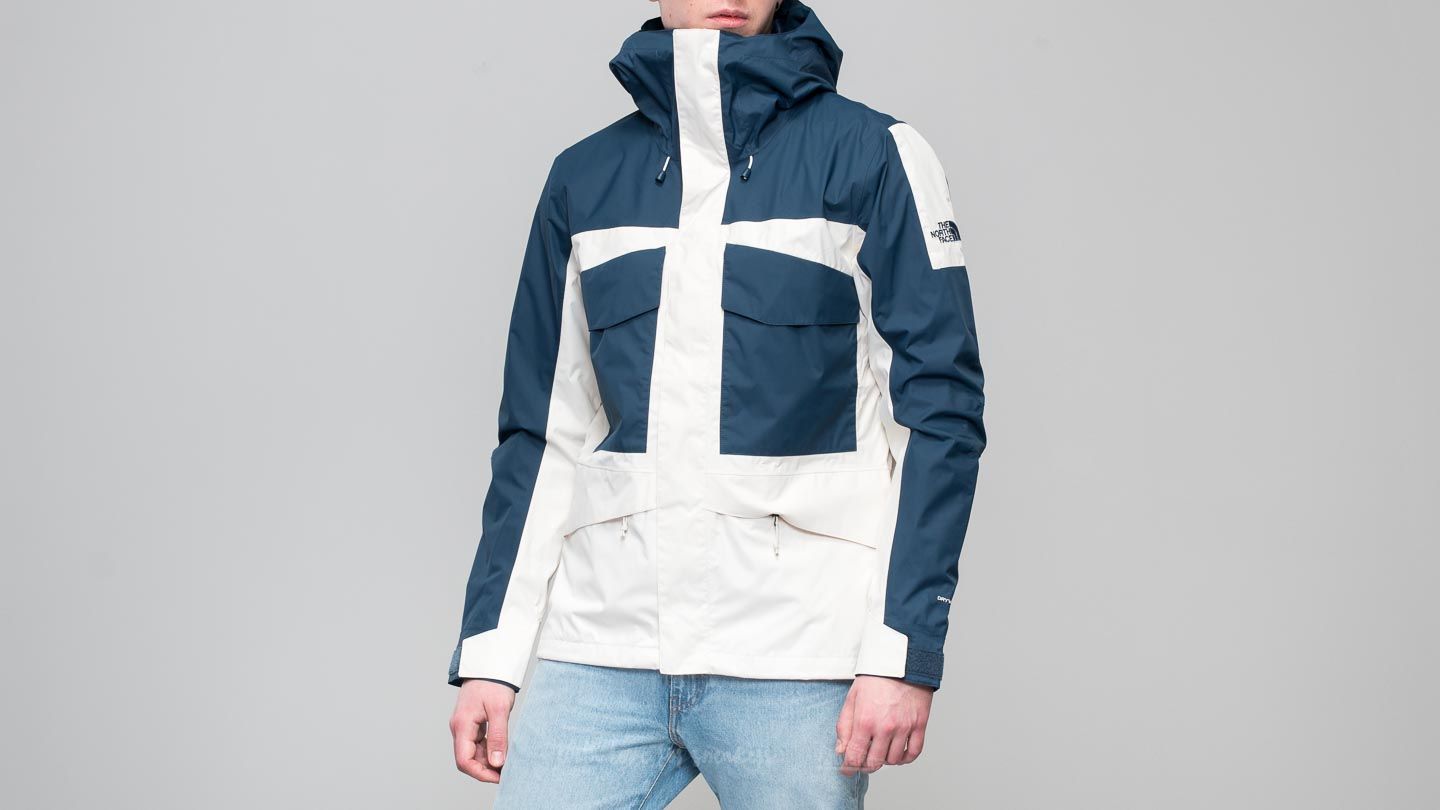 North face jacket white and blue cheap