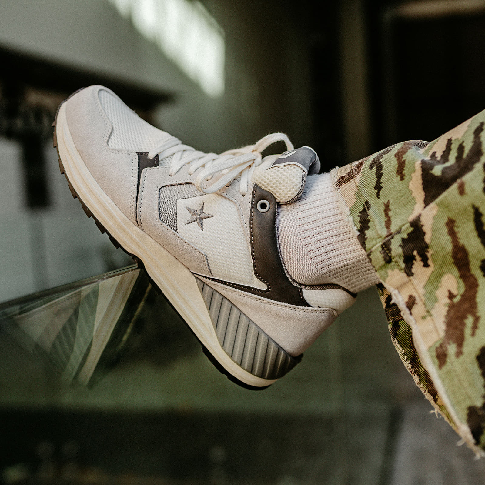 Sapatos de homem Converse Wave Trainer Ox Barely Grey