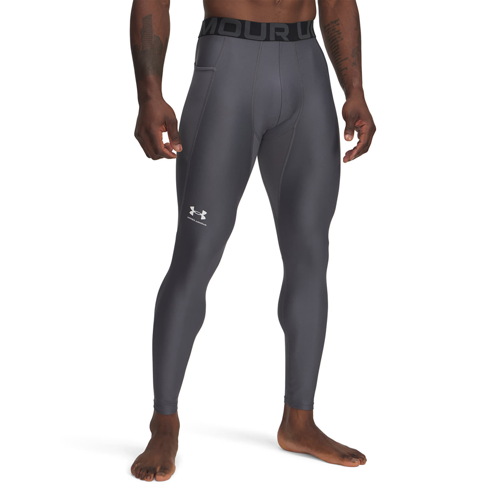 Under Armour HG Armour Leggings Castlerock/ White M