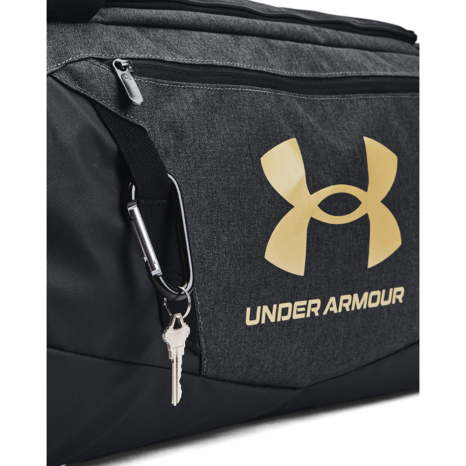 Tašky cez rameno Under Armour Undeniable 5.0 Duffle Md Black Medium Heather/ Black/ Metallic Gold