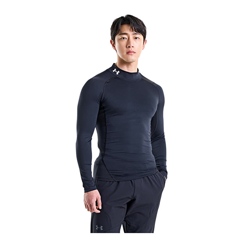 Under Armour Hg Armour Comp Mock LS Black/ White