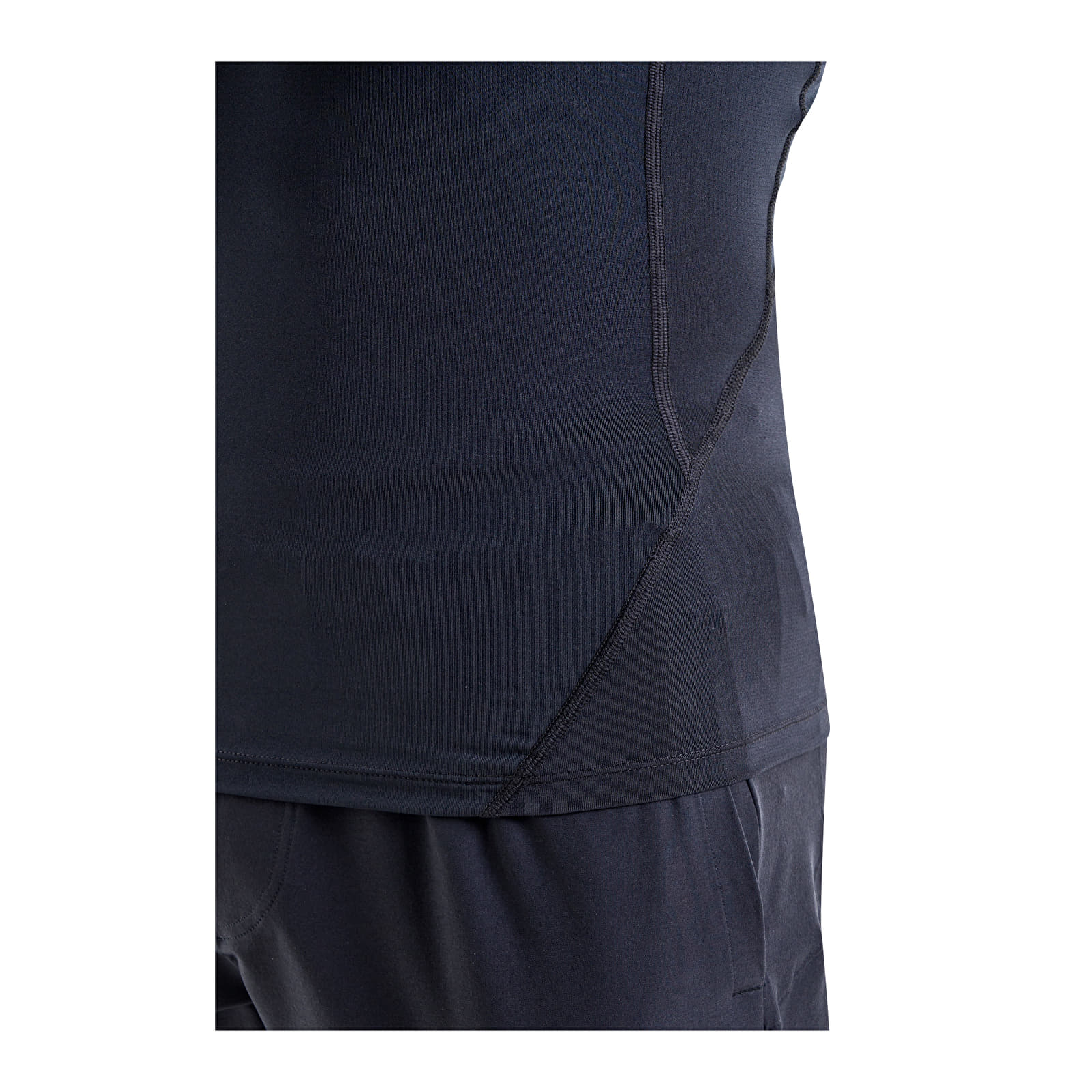 Trička Under Armour Hg Armour Comp Mock LS Black/ White