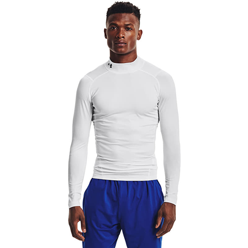 Majice Under Armour Hg Armour Comp Mock LS White/ Black