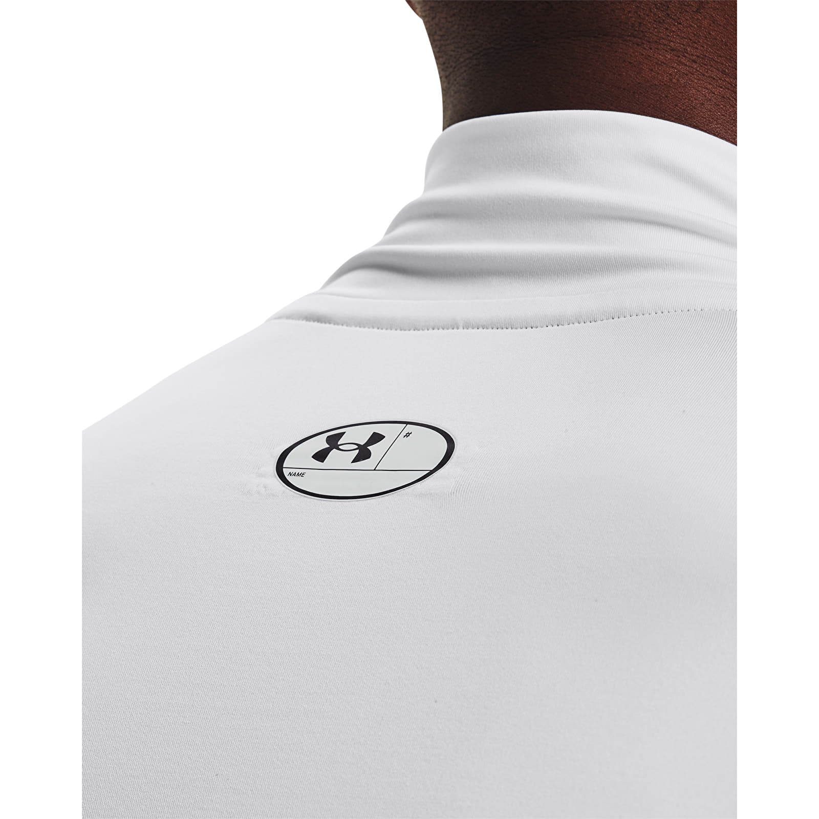 T-skjorter Under Armour Hg Armour Comp Mock LS White/ Black