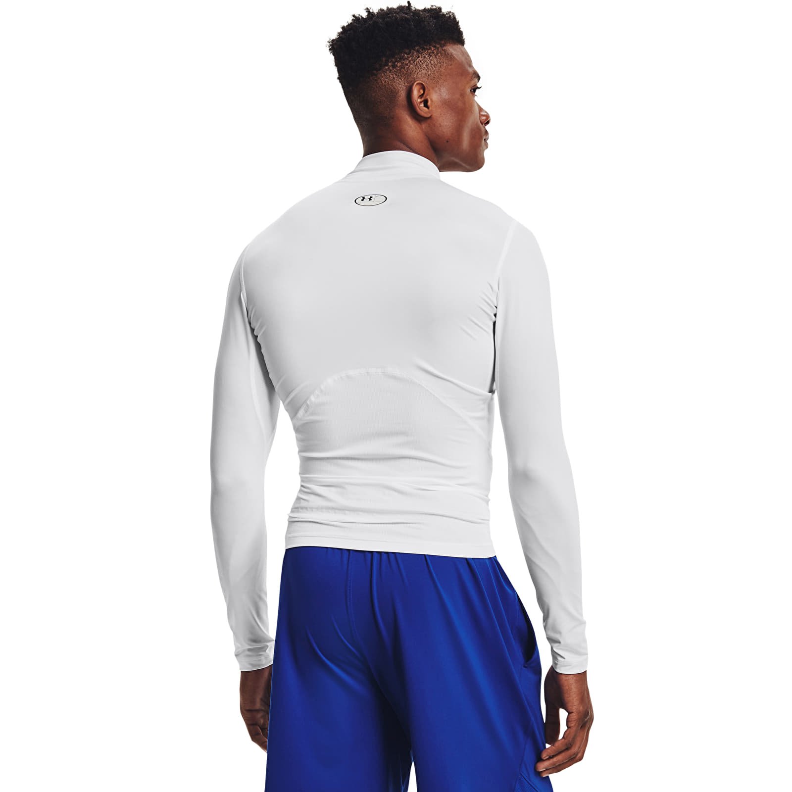 T-skjorter Under Armour Hg Armour Comp Mock LS White/ Black