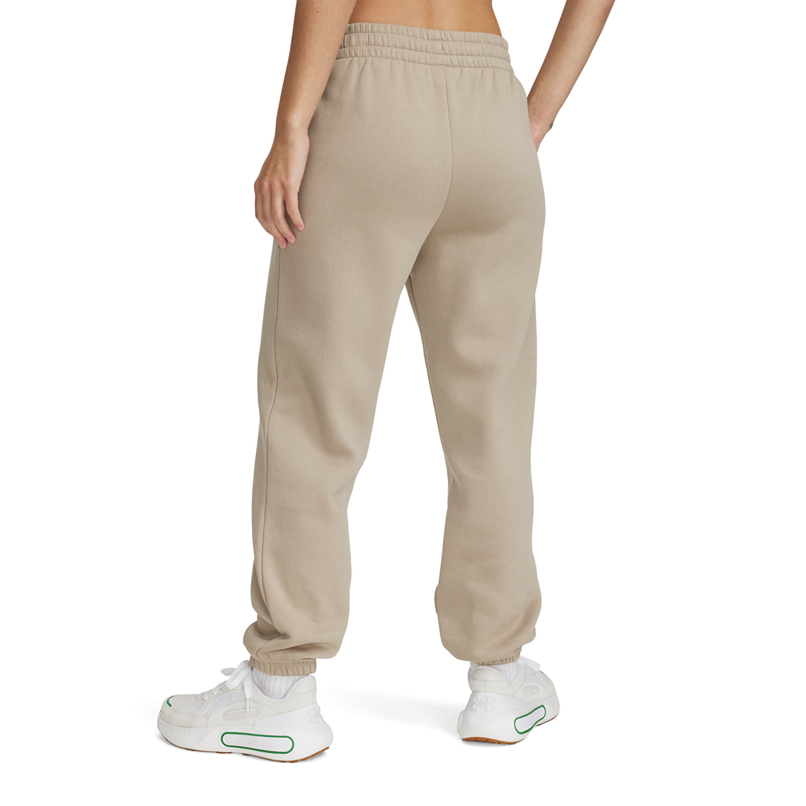 Pantaloni de damă Under Armour Icon Fleece Jogger City Khaki/ White