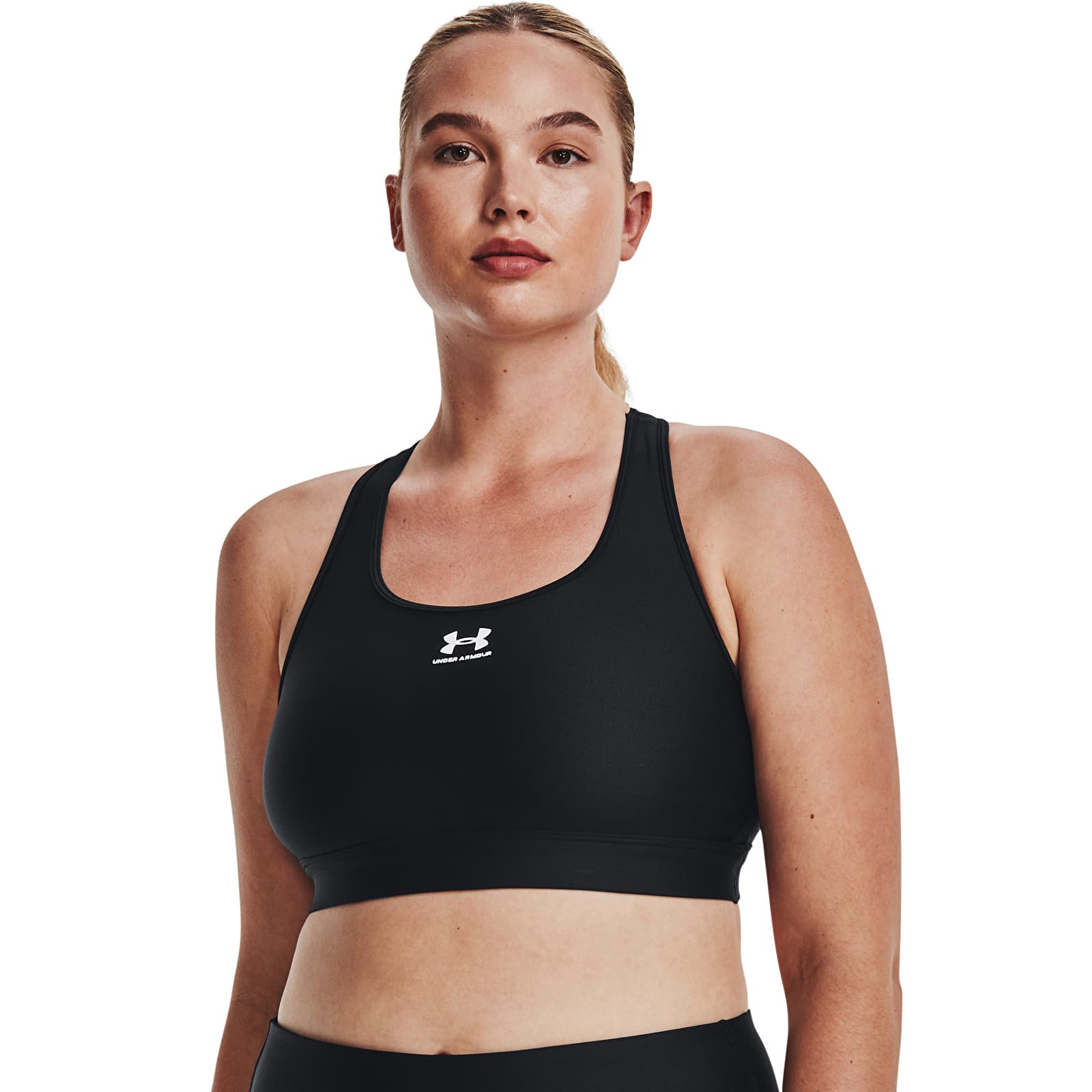 Bras Under Armour HeatGear Mid Padless Black/ Black/ White