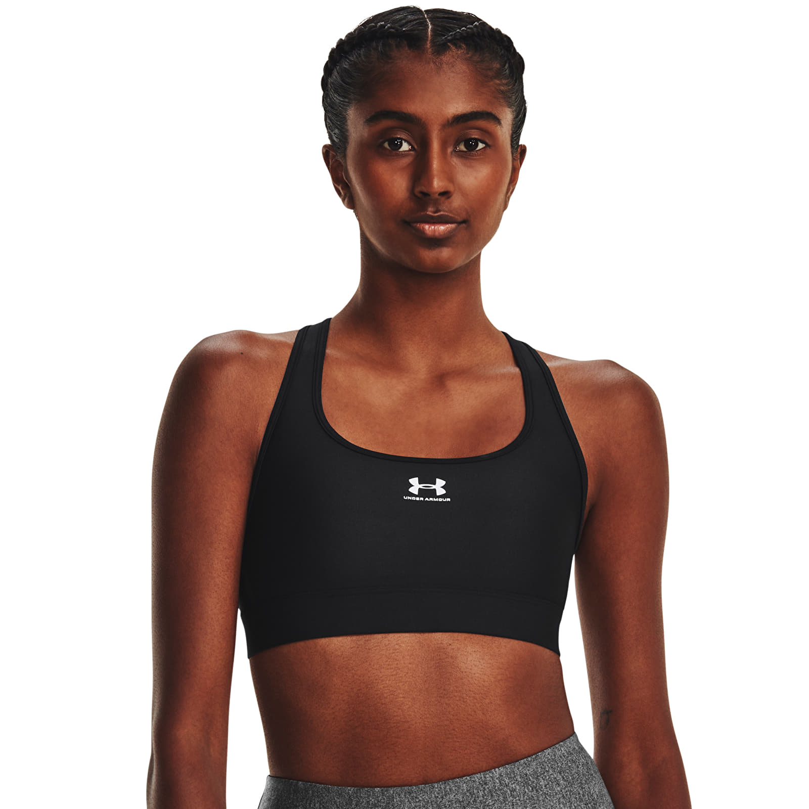 Bras Under Armour HeatGear Mid Padless Black/ Black/ White