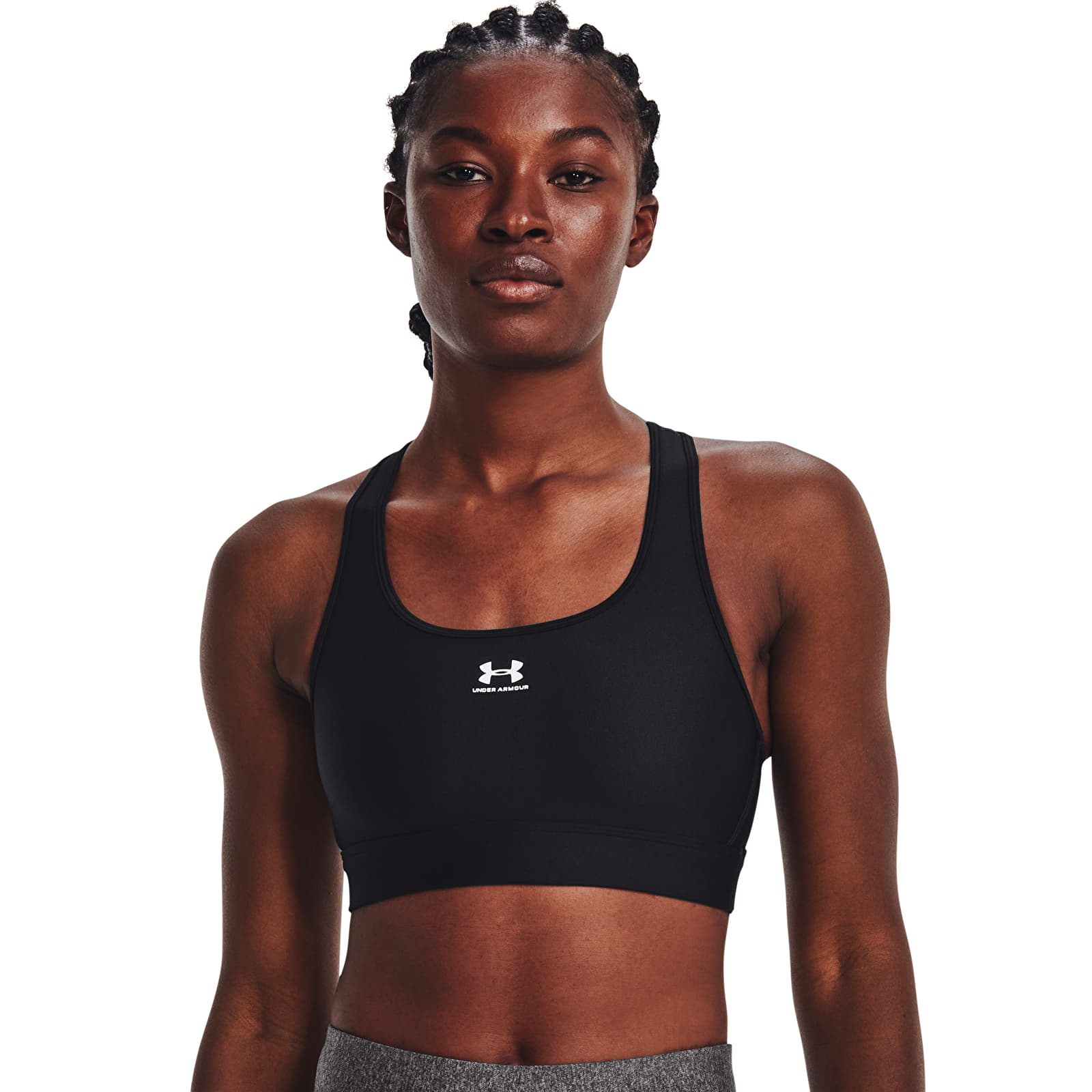 Bras Under Armour HeatGear Mid Padless Black/ Black/ White