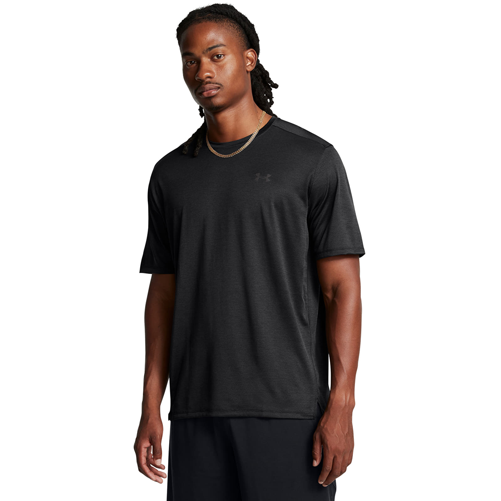 Férfi pólok Under Armour Tech Vent SS Tee Black/ Black