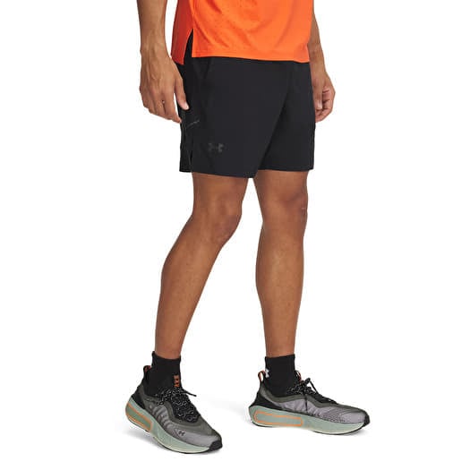 Szorty Under Armour LAUNCH PRO 2n1 7'' SHORTS Black/ Fire/ Reflective