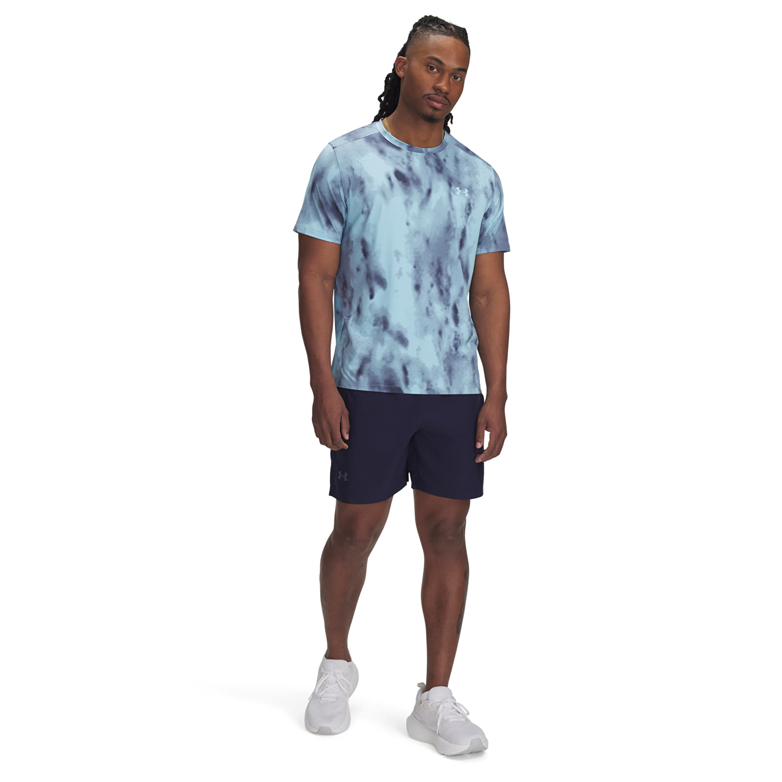 Férfi sortok Under Armour LAUNCH PRO 2n1 7'' SHORTS Midnight Navy/ Stream/ Reflective