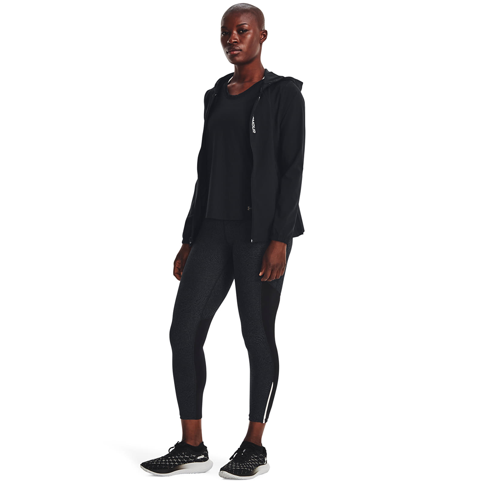 Női kabátok Under Armour OutRun the STORM Jacket Black/ Reflective/ Reflective