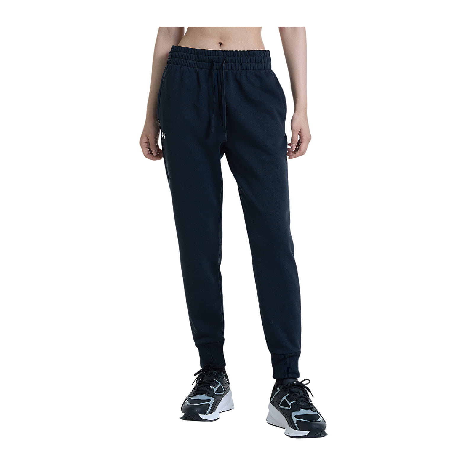 Pantalons femme Under Armour Rival Fleece Jogger Black/ White